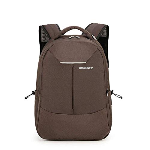 BEST9 Mochila de Viaje de Ocio Mochila de Negocios USB Bolsa de Carga Bolsa Simple Bolsa de Ordenador de 15,6 Pulgadas marrón
