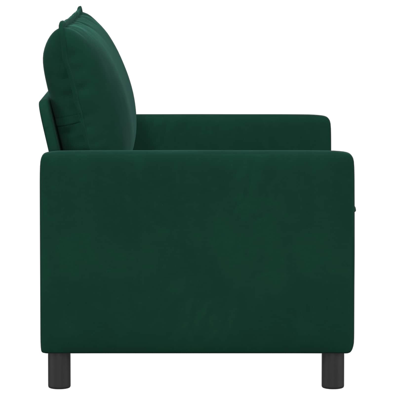 Sofá de 2 plazas terciopelo verde oscuro 126 x 81 x 87,5 cm sofá