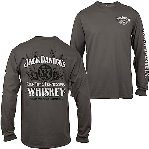 Jack Daniel's No. 7 Whiskey Front and Back Print Long Sleeve Shirt