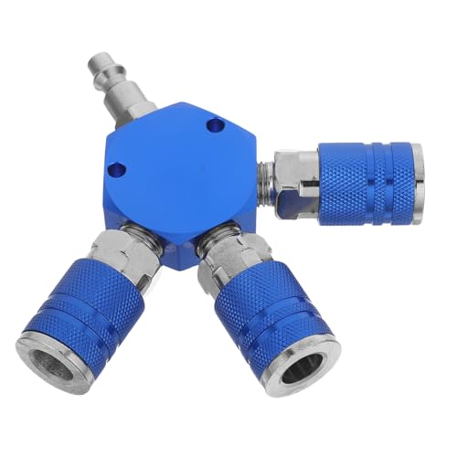 Raccord rapide pneumatique 1/4 NPT trois voies en aluminium pour air comprimé