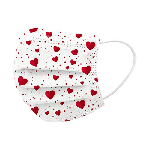 mzDkc0d 10-100PC Erwachsene Mundschutz Multifunktionstuch, Liebhabermuster Einweg 3-lagig Karikatur Einwegmaske mit… – Bild 7