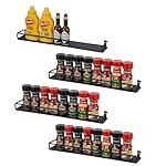 MyGift 16 Inch Wall Mounted Black Metal Nail Polish and Essential Oil Display Shelves, Kitchen Hanging Racks for Seasoning Shakers or Spice Jars, Set of 5 - Image 5