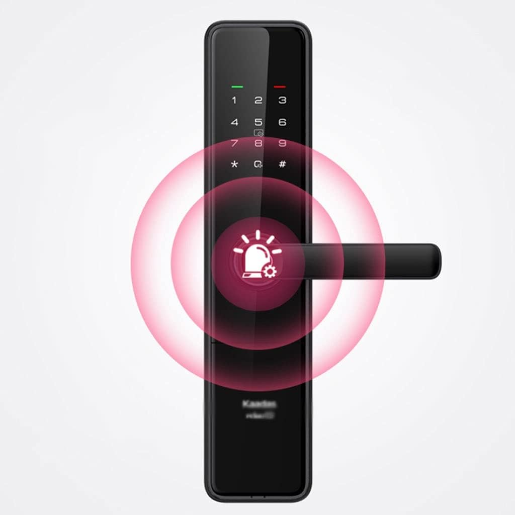 Door Knob Lever Fingerprint Lock Password Lock Door Levers Electronic Door Lock Magnetic Card Sensor Door Handle for Bedroom Study Door Lock with Handle