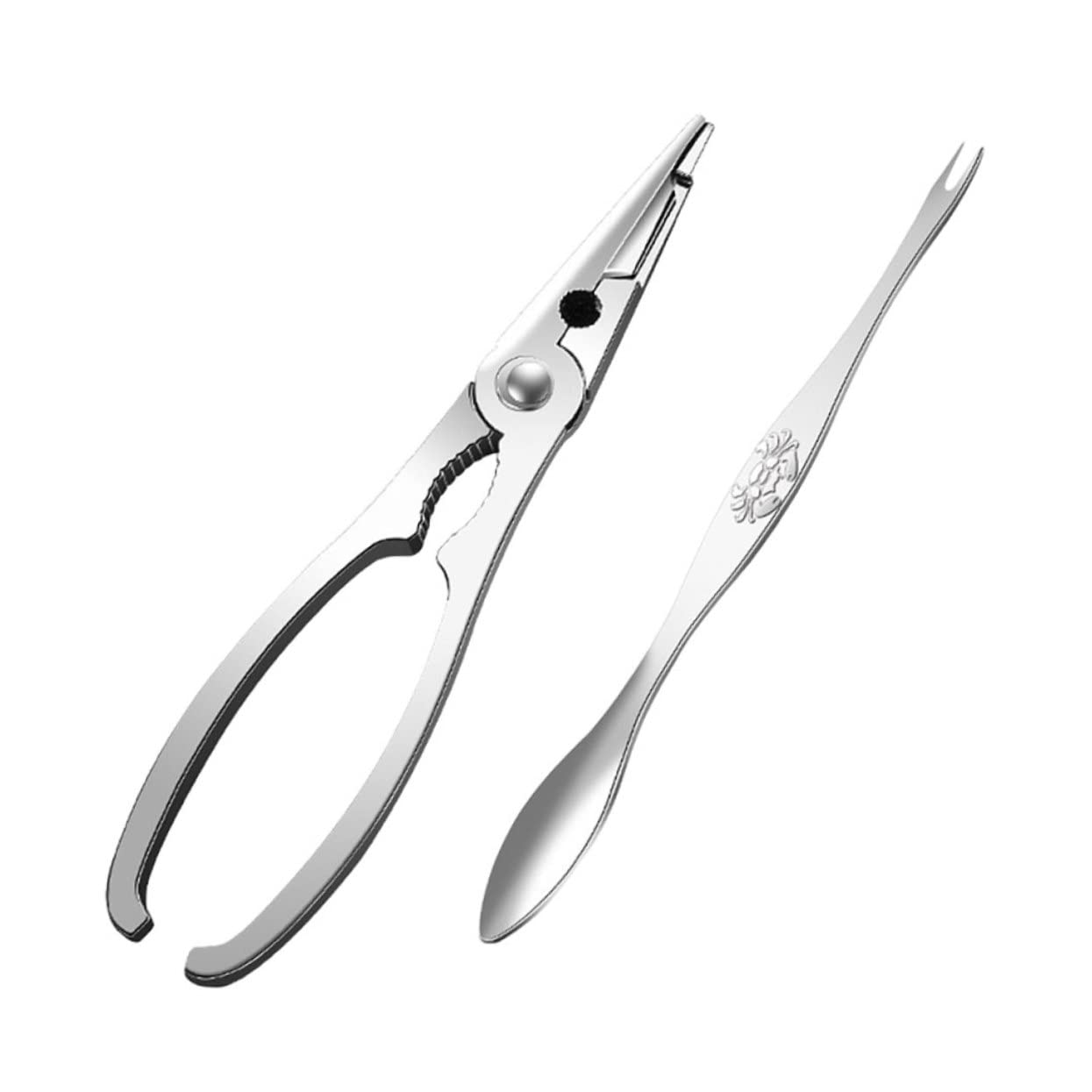 HEMOTON 3 Juegos Pinzas De Cangrejo y Agujas De Cangrejo Herramientas Para Abrir Cangrejos Pelador De Gambas Tijeras Para Mariscos Castaña Pelador De Camarones Acero Inoxidable Tuerca