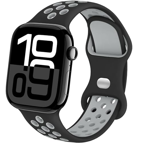 Ya en manzanajugosa.com: Transpirable Silicona Correa Compatible con Apple Watch 40mm 44mm 38mm 46mm 45mm 41mm 42mm 49mm, Deportiva Silicona Correas para iWatch Series11 10 9 8 7 6 5 4 3 2 1 SE Ultra 3/2/1, Hombres y Mujeres