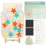 Magnetic Reward Jar, Classroom Home Star Reward Jar for Kids, Personalized Stars Reward Jar for Students Kids Behavior, Reward Jar Magnetic for Classroom Board