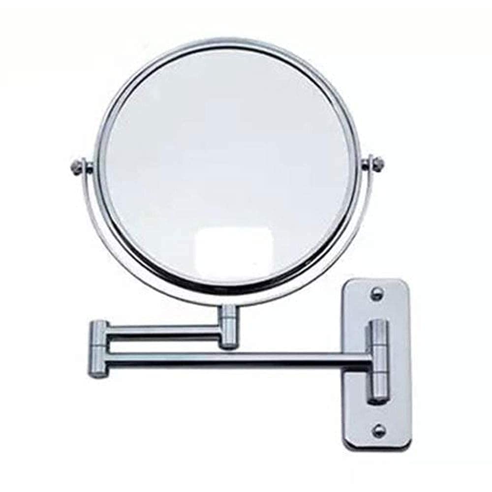 Miroir de maquillage double face miroir de courtoisie mural pliant en métal