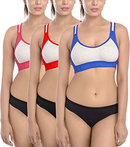Image of FIMS - Fashion is my style Sports Bra Panty for Women Full Coverage Combo Everyday Bra Panty, See Main Image to Check How Many Sets You Will Get