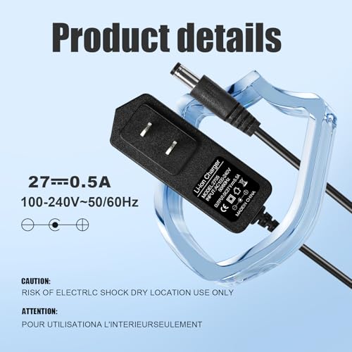 Cargador de repuesto NDEN 27 V para pistola de masaje Sharper Image modelos 1011666, 1012667, 1013002, 1013983, 1013985, 2437599, cable de alimentación para masajeador de tejidos profundos miniatura 3