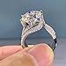 Htayekog Moissanite Engagement Ring for Women, Classic Promise Ring Six Claw Ring Solitaire Moissanite Promise Ring for Women, 925 Sterling Silver D Color VVS1 Wedding Band, Moissanite Ring 5 Carat 8