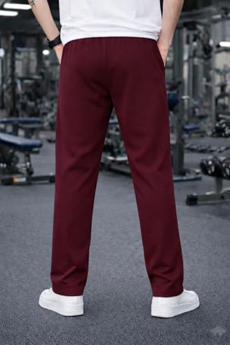 Image of Mack Jonney Men's Track Pants with Neon Yellow Side Stripe | Regular Fit Gym & Sports Lower | Activewear Training Joggers with Drawstring-M7961