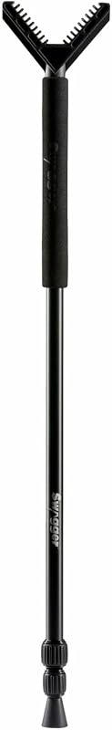 Bastón de tiro: ligero, compacto, portátil, estable, versátil, monopié de caza ajustable de 24 a 61 pulgadas, ideal para sentarse, arrodillarse, pararse en el suelo, persianas, color negro