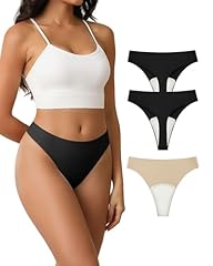 Black+black+beige Thongs