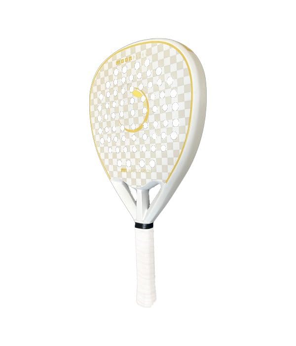 Racchetta da Padel M1 Pro, Carbonio White 12K, Manico Lungo 13 cm, Bilanciamento Alto