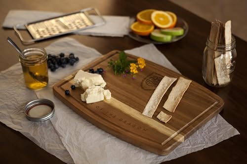 Tabla de Cortar Ovalada de Madera de Acacia PICNIC TIME con Ranura para Jugos, Ideal para Quesos y Embutidos, Diseño House of the Dragon miniatura 5