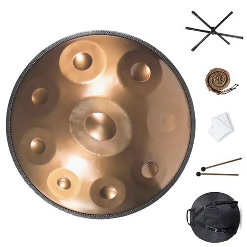 Handpan Drum para Meditación y Relajación 9 Notas Dorado miniatura 1