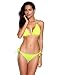 RELLECIGA Women's Basics Triangle Bikini with Rings Tie Side Cheeky Bottom