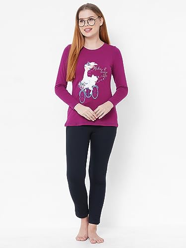 Image of Sweet Dreams Women Solid Cotton Rich Sleepwear /Loungewear Pyjamas