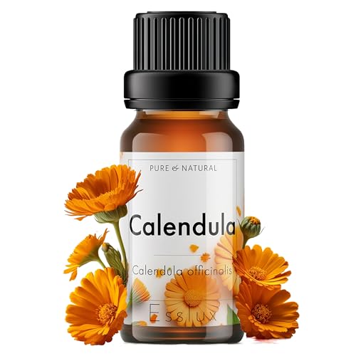 Image of Esslux Calendula Essential Oil - 100% Pure Natural Calendula Oil for Skin Care & Aromatherapy | Soothing & Nourishing Oil for Diffuser, Massage & DIY Projects - Therapeutic Grade - 10 ML