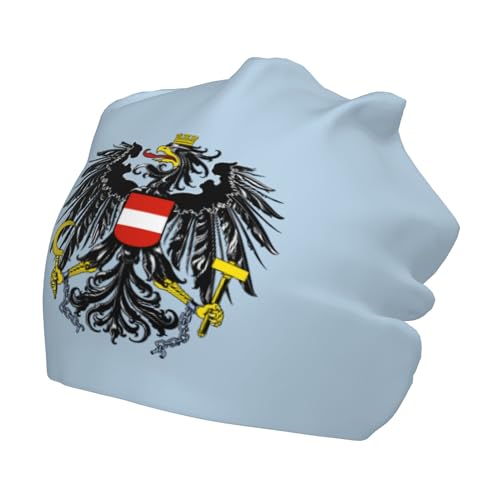 National Emblem of Austria Children Hip Hop Knitted Hat Kids Elastic Leisure Knit Cap Warm Sleep Beanies Black