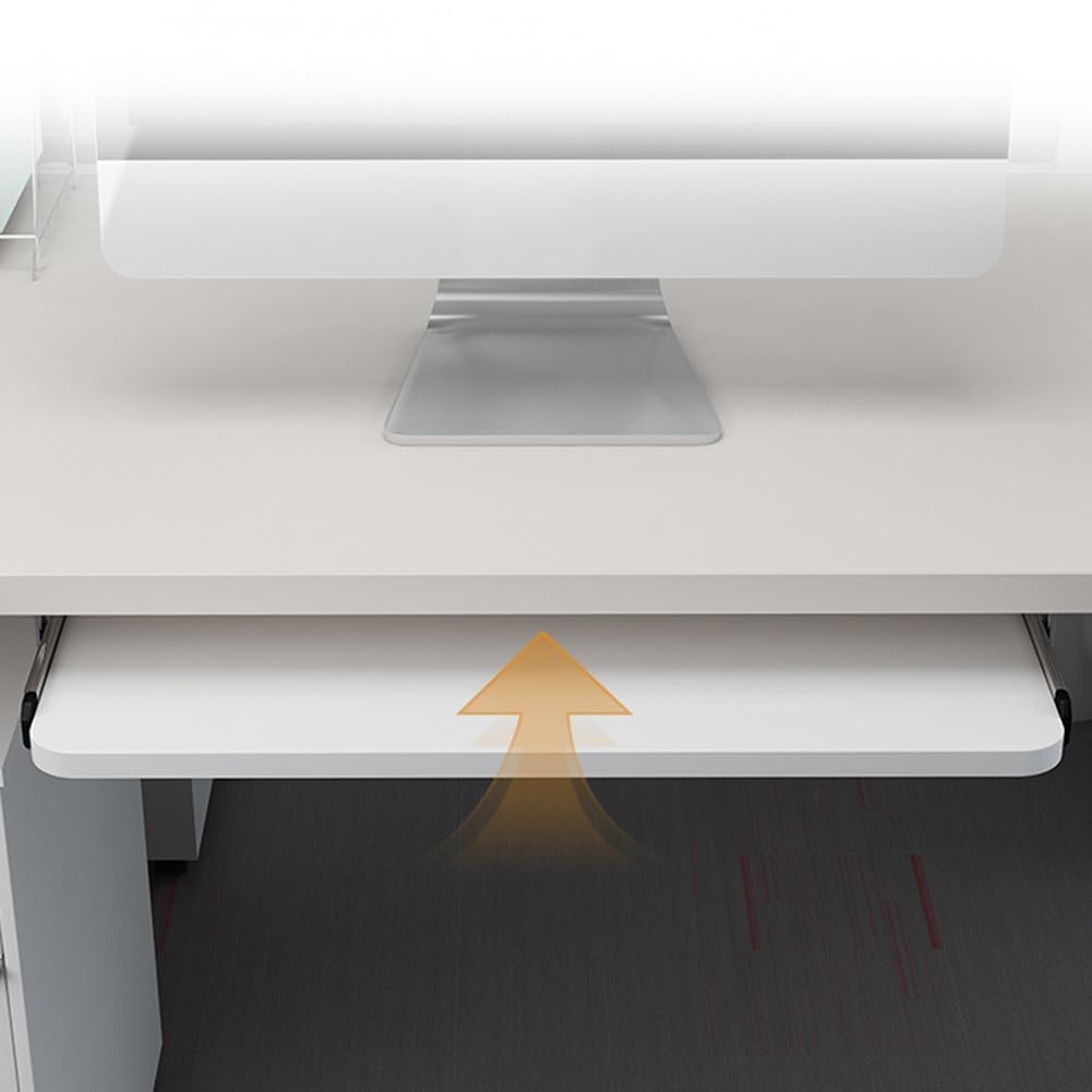 JosuE Cajón para Teclado Debajo del Escritorio, Bandeja para Teclado de Escritorio 25cm de Ancho, Cajón para Ordenador para Estudio en Casa y Oficina (Size : 65x25cm(25.5x10inch))