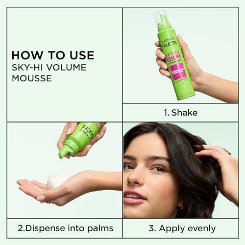 Garnier Fructis Style Sky-Hi Volume Mousse, Extreme Hold, 6.4 Oz, 3 Count (Packaging May Vary) - image 4