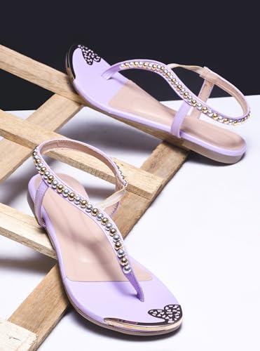 Image of SilverArrow womens Luxbox Flat Sandal, Fashion Sandals with Strap, Suitable for Fusion Outfit