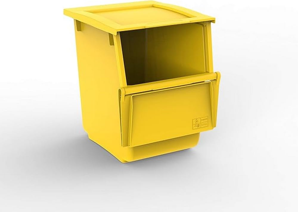 Terry Ecobin Poubelle Recyclage Tri Déchets Intérieur Extérieur Polypropylène Antichoc Jaune Bleu 25 L 30 L