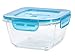 Bormioli 389113-MA2 Boite Alimentaire Frigoverre Evolution, 14x14x8cm, Couvercle Bleu