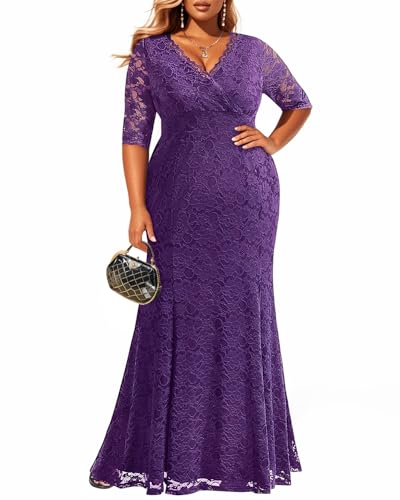 Image of Pinup Fashion Plus Size Formal Evening Dress Wedding Guest Bridal Gowns