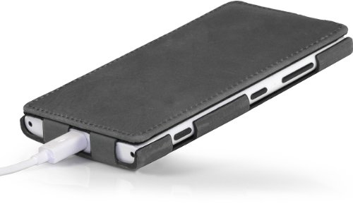 StilGut Ultraslim Case, Custodia in Vera Pelle per...