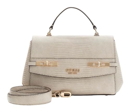 Sac à main GUESS Melinda Top Handle Flap Bag coloris Light Taupe pour femme