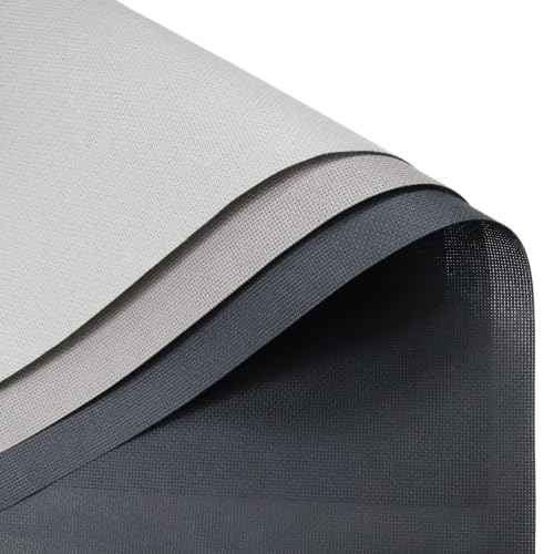 Image of KCS 3 pc of 15 inch x 18 inch(38cmx45cm) 16 Count Cross Stitch Cotton Aida Cloth Needlework Rolled Fabric Box,16CT,Medium Grey+Dark Grey+Black