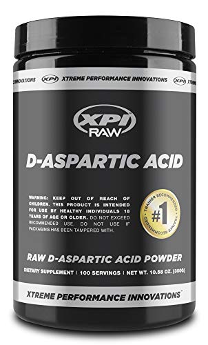 XPI Raw D-Aspartic Acid Powder 300 Grams, 100 Servings - Pure DAA Powder