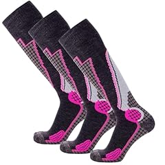 3 Pairs - Black/Grey/Neon Pink