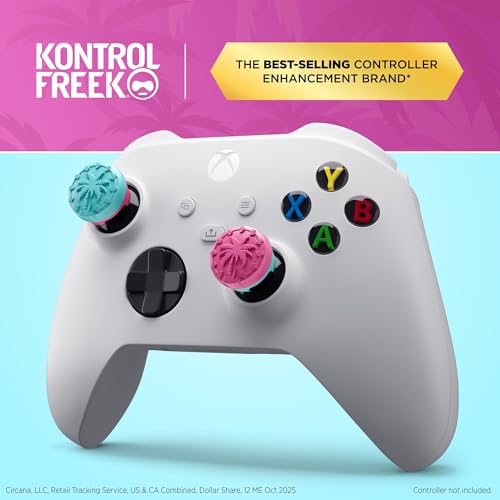 Image of KontrolFreek Action Adventure Performance Thumbsticks - Heist Edition for Xbox One & Xbox Series X|S Controller | Pink /Blue