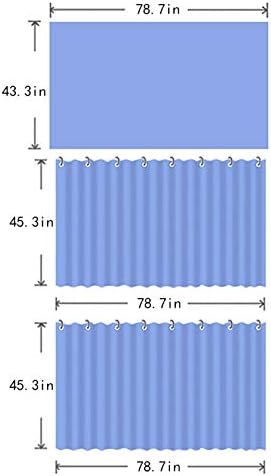 Miniatura 4 de Cortinas de litera para dormitorio, toldo de cama, cortinas de privacidad, 2 paneles + 1 parte superior