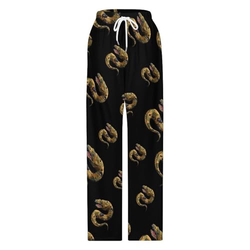 Moray Eel Camouflage Pajama Pants with Pockets Print Loungewear Bottoms Soft Sleep Pants for Men Women 7
