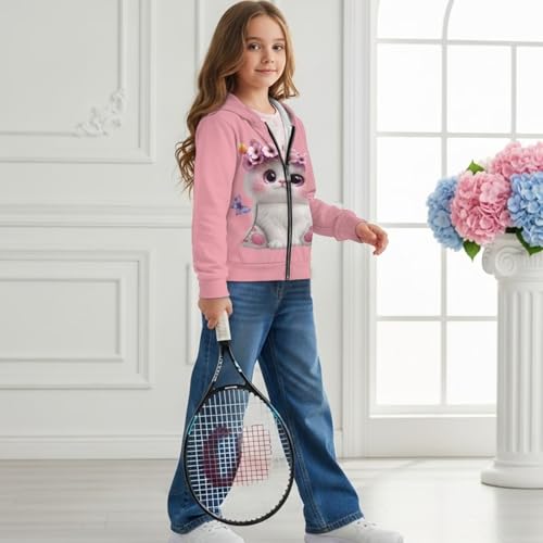 Zip Up Hoodie for Boys Girls Casual Pullover Hooded Sweatshirts with Pockets for Kids Teens 6-16 Years,S-XL Size3