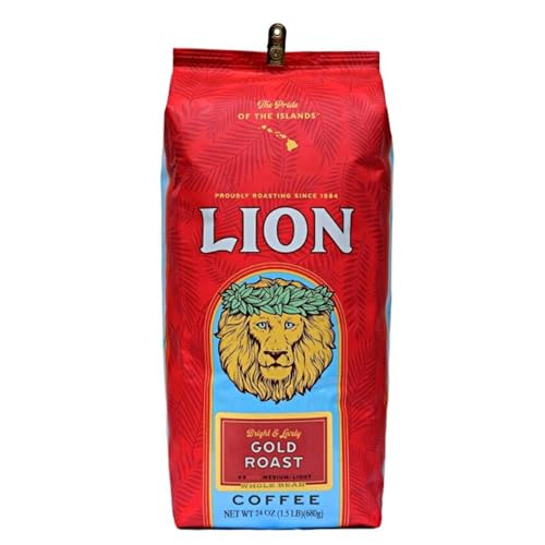 Lion Coffee Gold Roast Whole Bean Coffee