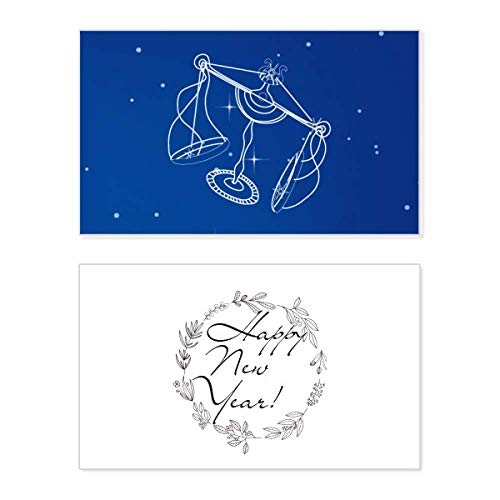 Tarjeta conmemorativa de año nuevo para Libra con mensaje especial de bendición Star Universe