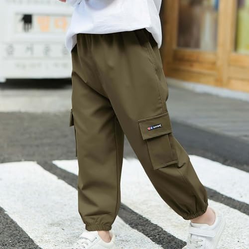 Boys Cargo Sweatpants Casual Elastic Waist Baggy Joggers Comfy Active Outdoor Sweat Pants Streetwear Pants with Pockets2