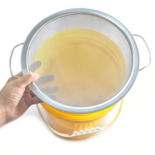 YUEBM Stainless Steel 60 Mesh Paint Strainer Fits Nicely Over a 5 Gallon Bucket and Filters Out Particulates From Almost Any Liquid, Easy to Use and Clean...