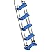 SWIMLINE HYDROTOOLS 5-Step A-Frame Pool Ladder, White & Blue - Fits Above Ground Pools with 48