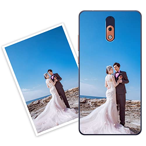 Sunrive Funda Personalizada Compatible con Nokia 2.1, Silicona Flexible Transparente Carcasa Personalizable para tu móvil con Foto Imagen Frase o Texto