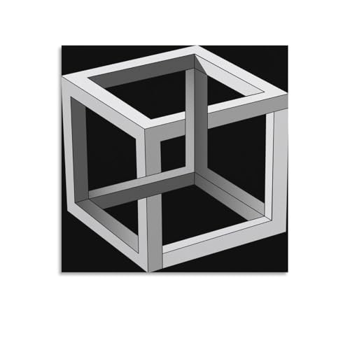 Impression sur toile M. C. Escher, œuvre The Impossible Cube en haute définition