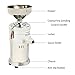 Commercial Peanut Sesame Grinding Machine, 110V 1100W Electric Grain Grinder Stainless Steel Peanut Butter Maker, 33lb/h Commercial Dry Spice Grinder Herb Pulverizer for Peanut, Corn, Sesame