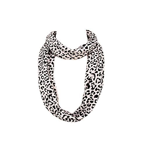 TrendsBlue Premium Leopard Animal Print Infinity Loop Scarf