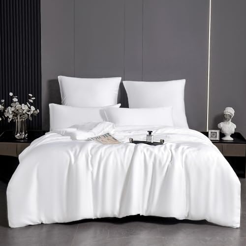 MH MYLUNE HOME 100% Tencel™ Lyocell Bettwäsche-Set 135x200 cm Eukalyptus Bettwäsche Sommer 2tlg. Atmungsaktiv gegen Schweiß, Hypoallergen,...