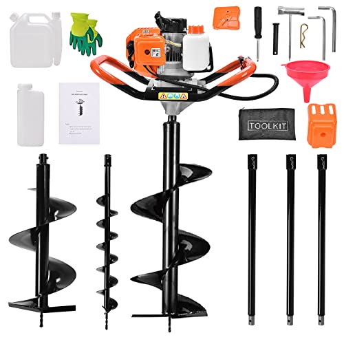 62Cc Post Hole Digger - Wuyule Petrol Gas Powered Earth Digger Earthquake Auger Drill Bit #TOP5
